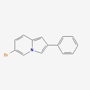 molecular formula C14H10BrN B3040191 6-溴-2-苯基吲哚嗪 CAS No. 169210-37-1