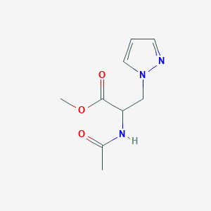 molecular formula C9H13N3O3 B3040196 Methyl 2-Acetamido-3-(1-pyrazolyl)propanoate CAS No. 170305-15-4