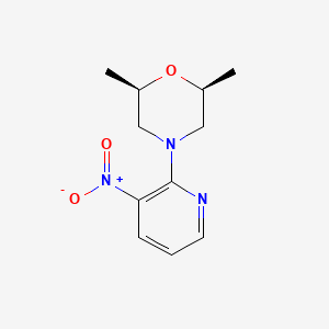 molecular formula C11H15N3O3 B3040198 (2R,6S)-2,6-Dimethyl-4-(3-nitropyridin-2-yl)morpholine CAS No. 1706444-51-0