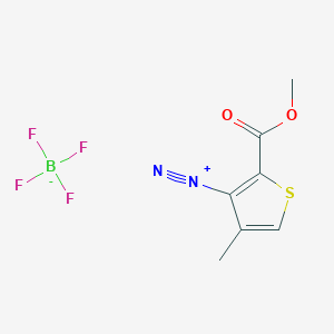 molecular formula C7H7BF4N2O2S B3040202 2-Methoxycarbonyl-4-methylthiophene-3-diazonium tetrafluoroborate CAS No. 1709018-33-6