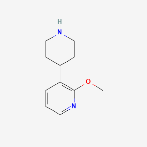 molecular formula C11H16N2O B3040206 4-(2-甲氧基-3-吡啶基)哌啶 CAS No. 171425-45-9