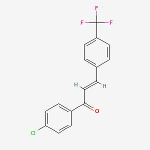 molecular formula C16H10ClF3O B3040219 1-(4-Chlorophenyl)-3-[4-(trifluoromethyl)phenyl]prop-2-en-1-one CAS No. 173543-30-1
