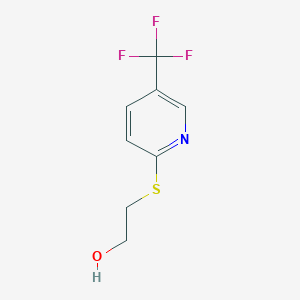 molecular formula C8H8F3NOS B3040222 2-{[5-(Trifluoromethyl)-2-pyridyl]thio}ethan-1-ol CAS No. 173729-52-7