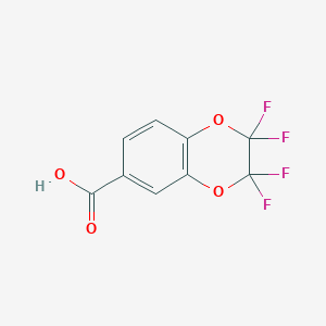 molecular formula C9H4F4O4 B3040258 2,2,3,3-四氟-1,4-苯二氧杂环-6-羧酸 CAS No. 180091-38-7