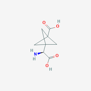 molecular formula C8H11NO4 B3040266 3-[(S)-amino(carboxy)methyl]bicyclo[1.1.1]pentane-1-carboxylic acid CAS No. 180465-02-5