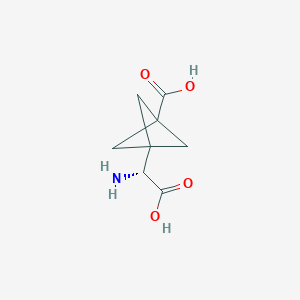 molecular formula C8H11NO4 B3040267 3-[(R)-amino(carboxy)methyl]bicyclo[1.1.1]pentane-1-carboxylic acid CAS No. 180465-05-8
