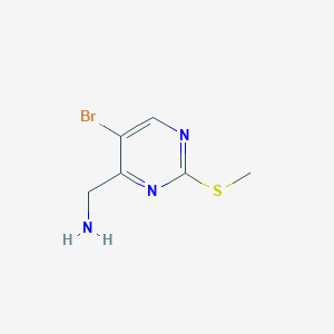 molecular formula C6H8BrN3S B3040286 4-(Aminomethyl)-5-bromo-2-(methylthio)pyrimidine CAS No. 1823402-38-5