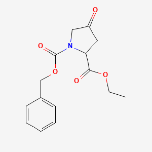 molecular formula C15H17NO5 B3040302 1-Benzyl 2-ethyl 4-oxopyrrolidine-1,2-dicarboxylate CAS No. 182750-13-6