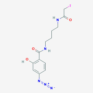 molecular formula C13H16IN5O3 B3040303 1-(4-Azidosalicylamido)-4-(iodoacetamido)butane CAS No. 183006-87-3