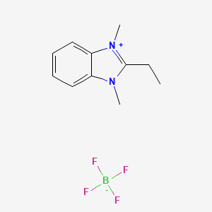 molecular formula C11H15BF4N2 B3040305 2-乙基-1,3-二甲基-3H-苯并[d]咪唑-1-鎓四氟硼酸盐 CAS No. 183743-89-7