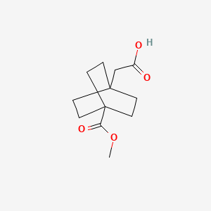 molecular formula C12H18O4 B3040306 2-(4-(甲氧羰基)双环[2.2.2]辛烷-1-基)乙酸 CAS No. 1838668-75-9