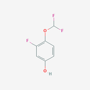 molecular formula C7H5F3O2 B3040307 4-(二氟甲氧基)-3-氟苯酚 CAS No. 184162-48-9