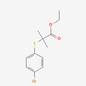molecular formula C12H15BrO2S B3040311 Ethyl 2-(4-bromophenyl)sulfanyl-2-methyl-propanoate CAS No. 18527-15-6