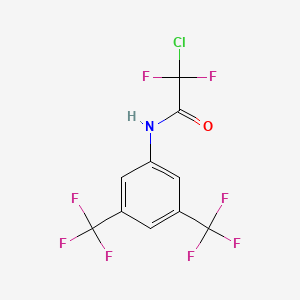 molecular formula C10H4ClF8NO B3040312 N1-[3,5-di(trifluoromethyl)phenyl]-2-chloro-2,2-difluoroacetamide CAS No. 185315-18-8