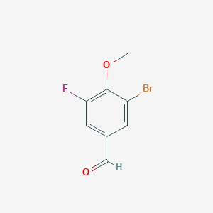 molecular formula C8H6BrFO2 B3040314 3-Bromo-5-fluoro-4-methoxy-benzaldehyde CAS No. 185345-47-5
