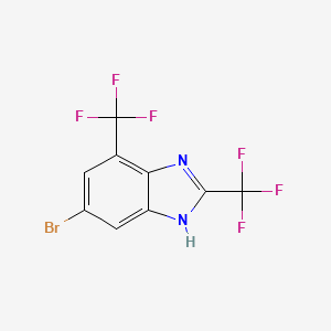 molecular formula C9H3BrF6N2 B3040315 6-Bromo-2,4-bis(trifluoromethyl)-1H-benzimidazole CAS No. 185412-81-1