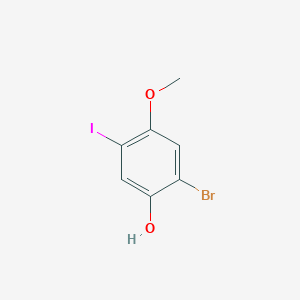 molecular formula C7H6BrIO2 B3040319 2-Bromo-4-methoxy-5-iodophenol CAS No. 186134-38-3