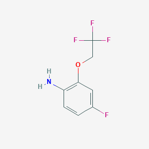 molecular formula C8H7F4NO B3040320 4-Fluoro-2-(2,2,2-trifluoroethoxy)aniline CAS No. 186386-90-3