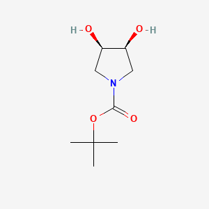 molecular formula C9H17NO4 B3040322 (3R,4S)-tert-Butyl 3,4-dihydroxypyrrolidine-1-carboxylate CAS No. 186393-22-6