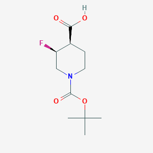 (3S,4R)-1-(Tert-butoxycarbonyl)-3-fluoropiperidine-4-carboxylic acid