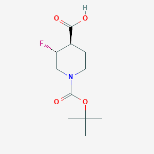 trans-1-(tert-Butoxycarbonyl)-3-fluoropiperidine-4-carboxylic acid