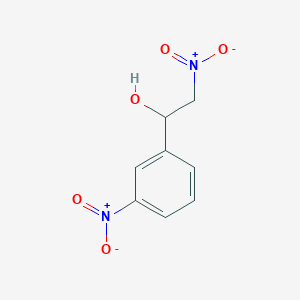 molecular formula C8H8N2O5 B3040329 1-(3-Nitrophenyl)-2-nitro-ethanol CAS No. 18731-45-8