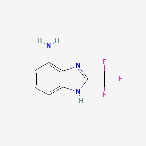 molecular formula C8H6F3N3 B3040333 2-(Trifluoromethyl)-1H-benzo[d]imidazol-4-amine CAS No. 189045-18-9