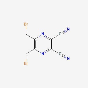 molecular formula C8H4Br2N4 B3040338 5,6-Bis(bromomethyl)pyrazine-2,3-dicarbonitrile CAS No. 189701-21-1