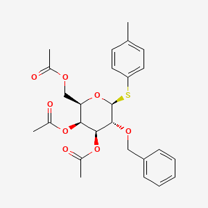 [(2R,3S,4S,5R,6S)-3,4-Diacetyloxy-6-(4-methylphenyl)sulfanyl-5-phenylmethoxyoxan-2-yl]methyl acetate