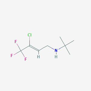molecular formula C8H13ClF3N B3040347 4-(tert-Butylamino)-2-chloro-1,1,1-trifluoro-but-2-ene CAS No. 191591-45-4