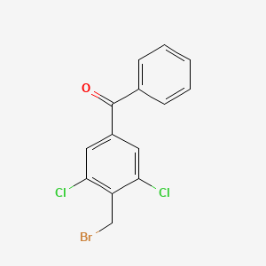 molecular formula C14H9BrCl2O B3040383 4-(Bromomethyl)-3,5-dichlorobenzophenone CAS No. 196081-98-8