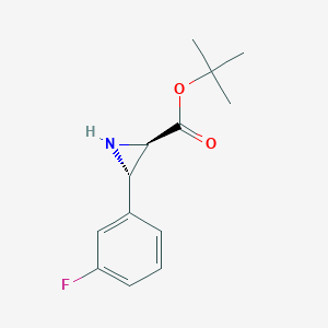 molecular formula C13H16FNO2 B3040391 顺式-叔丁基 3-(3-氟苯基)-氮丙啶-2-羧酸酯 CAS No. 1980007-29-1