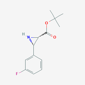 molecular formula C13H16FNO2 B3040392 反式叔丁基 3-(3-氟苯基)-氮丙啶-2-羧酸酯 CAS No. 1980007-30-4