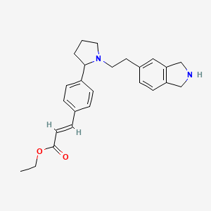 molecular formula C25H30N2O2 B3040395 (E)-Ethyl 3-(4-(1-(2-(isoindolin-5-yl)ethyl)pyrrolidin-2-yl)phenyl)acrylate CAS No. 1980007-63-3