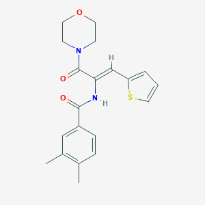 molecular formula C20H22N2O3S B304040 3,4-dimethyl-N-[1-(4-morpholinylcarbonyl)-2-(2-thienyl)vinyl]benzamide 