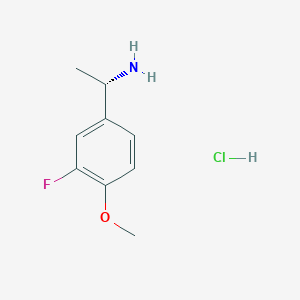 molecular formula C9H13ClFNO B3040400 (S)-1-(3-Fluoro-4-methoxyphenyl)ethanamine hydrochloride CAS No. 1980007-86-0
