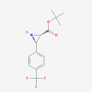 molecular formula C14H16F3NO2 B3040404 trans-Tert-butyl 3-(4-trifluoromethylphenyl)-aziridine-2-carboxylate CAS No. 1980008-32-9