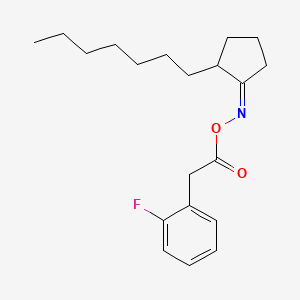 [(Z)-(2-Heptylcyclopentylidene)amino] 2-(2-fluorophenyl)acetate
