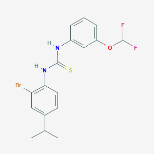 molecular formula C17H17BrF2N2OS B3040409 N-(2-Bromo-4-isopropylphenyl)-N'-[3-(difluoromethoxy)phenyl]thiourea CAS No. 1980044-84-5