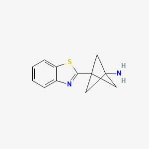 molecular formula C12H12N2S B3040411 3-(Benzo[d]thiazol-2-yl)bicyclo[1.1.1]pentan-1-amine CAS No. 1980063-21-5