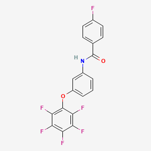 molecular formula C19H9F6NO2 B3040437 N1-[3-(2,3,4,5,6-pentafluorophenoxy)phenyl]-4-fluorobenzamide CAS No. 201481-20-1