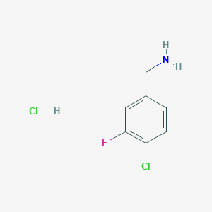 molecular formula C7H8Cl2FN B3040447 4-Chloro-3-fluorobenzylamine hydrochloride CAS No. 202982-64-7