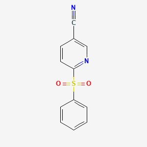 molecular formula C12H8N2O2S B3040461 2-Phenylsulphonylpyridine-5-carbonitrile CAS No. 205514-29-0