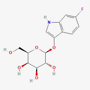 molecular formula C14H16FNO6 B3040478 (2S,3R,4S,5R,6R)-2-((6-Fluoro-1H-indol-3-yl)oxy)-6-(hydroxymethyl)tetrahydro-2H-pyran-3,4,5-triol CAS No. 207727-11-5