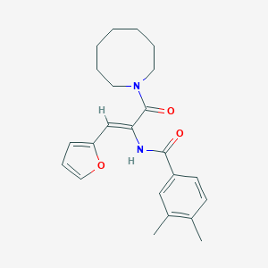 molecular formula C23H28N2O3 B304049 N-[1-(1-azocanylcarbonyl)-2-(2-furyl)vinyl]-3,4-dimethylbenzamide 