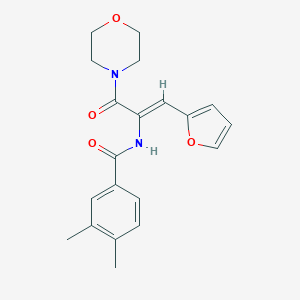 molecular formula C20H22N2O4 B304051 N-[2-(2-furyl)-1-(4-morpholinylcarbonyl)vinyl]-3,4-dimethylbenzamide 