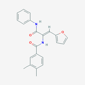 molecular formula C22H20N2O3 B304053 N-[1-(anilinocarbonyl)-2-(2-furyl)vinyl]-3,4-dimethylbenzamide 