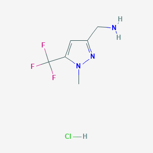 (1-Methyl-5-(trifluoromethyl)-1H-pyrazol-3-yl)methanamine hydrochloride