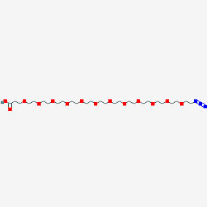 molecular formula C27H53N3O14 B3040537 叠氮-PEG12-酸 CAS No. 2152679-71-3