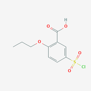 molecular formula C10H11ClO5S B3040538 5-(Chlorosulfonyl)-2-propoxybenzoic acid CAS No. 215299-78-8